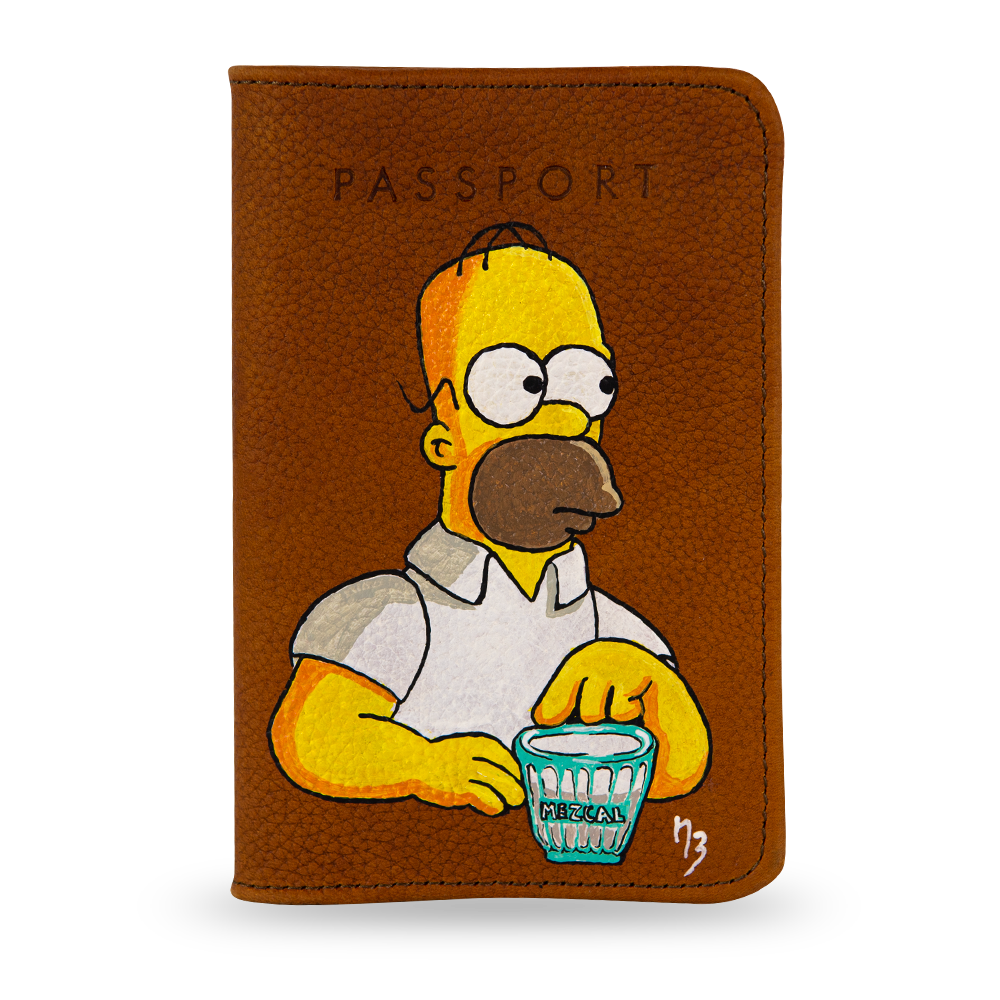 Porta pasaportes Homero Simpson