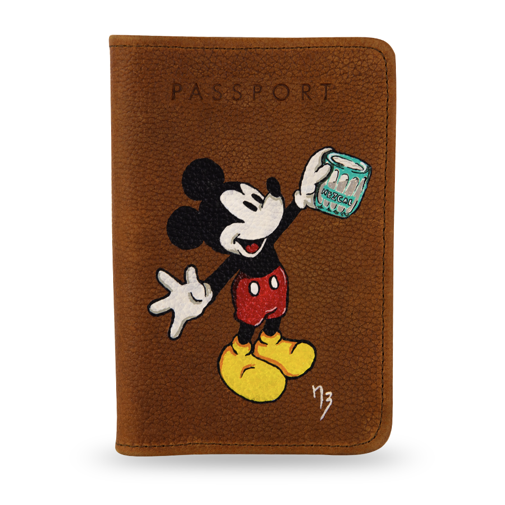 Porta pasaportes Mickey Mouse