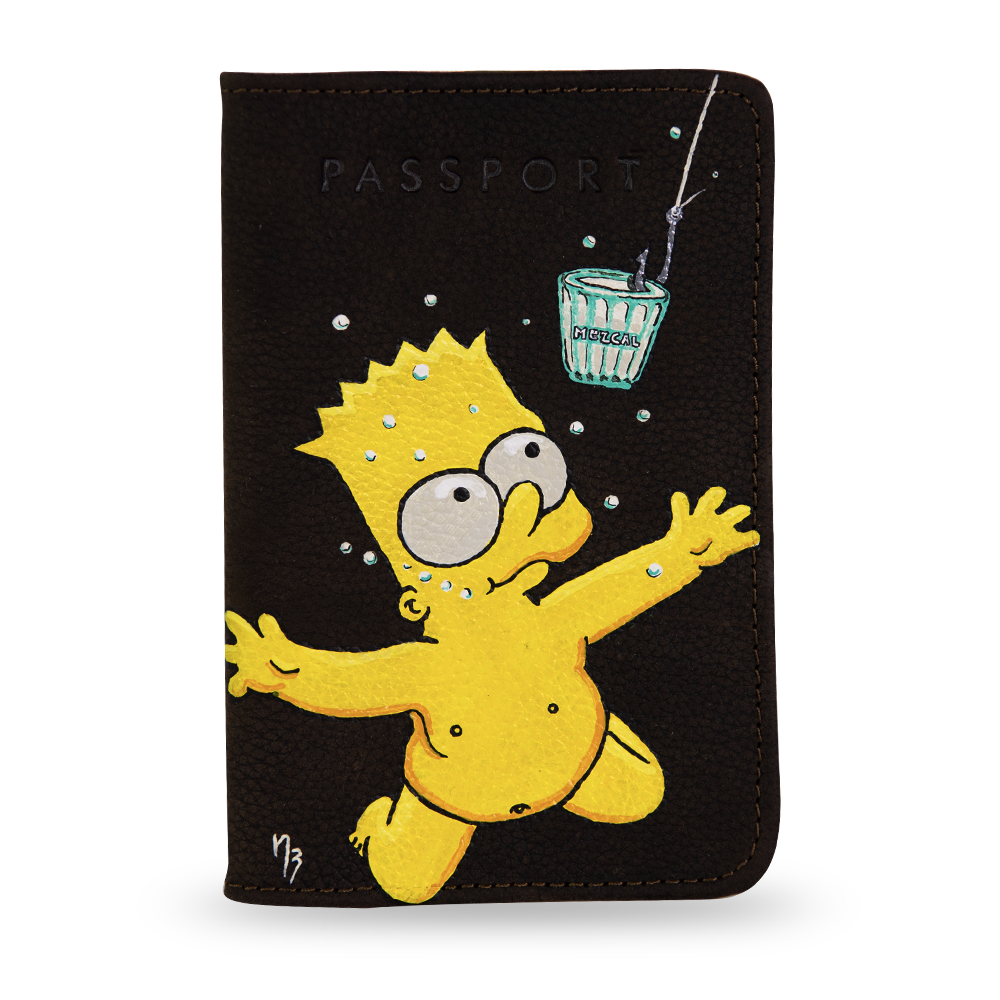 Porta pasaportes Bart Simpson